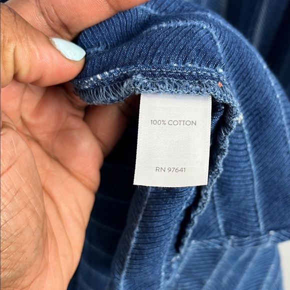 Pure Jill Indigo Women’s Navy Striped Sleeveless Midi Casual Dress Sz SP - Picture 5 of 9